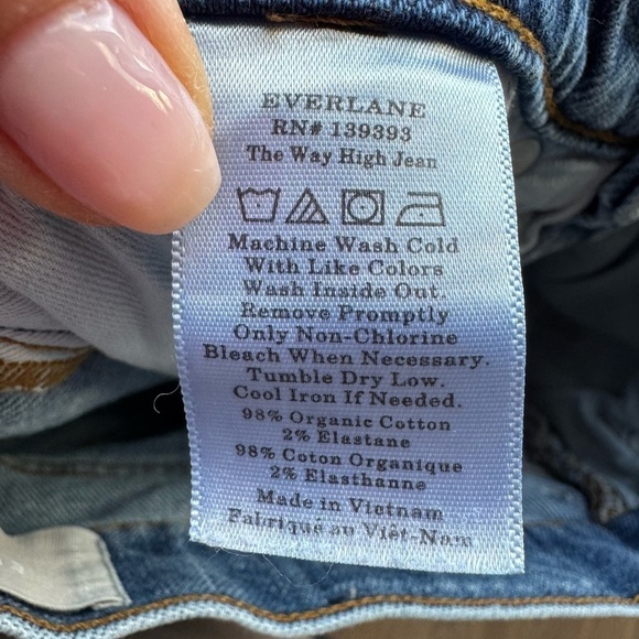 Everlane Women’s The wet High Jeans Size 23 Blue preppy casual F - Picture 4 of 9